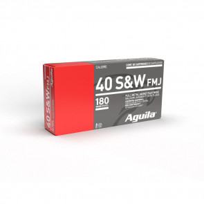 AGUILA AMMUNITION - 40 S&W, 180 GR, FMJ, 1050 FPS, 50/BX