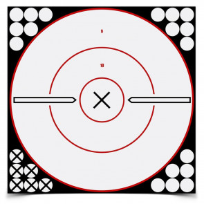 SHOOT•N•C ® WHITE/BLACK BULL'S-EYE X TARGETS, 5 TARGETS, 120 PASTERS