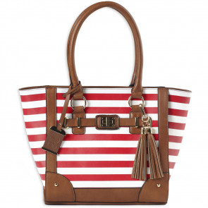 TOTE STYLE PURSE W/ HOLSTER - CHERRY STRIPE