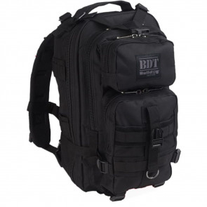 TACTICAL COMPACT BACK PACK - BLACK, 18”H X 10”W X 10”D