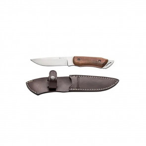 ROAN FIXED BLADE KNIFE - WALNUT AND G10, DROP POINT, PLAIN EDGE, 4.7" BLADE