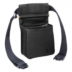 DIVIDED SHELL POUCH - BLACK