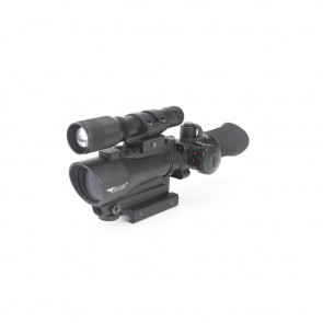 RED DOT W/ LASER AND FLASHLIGHT - BLACK, 5 MOA