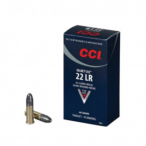 QUIET-22  - .22LR, LEAD ROUND NOSE, 40GR, 50RD/BX