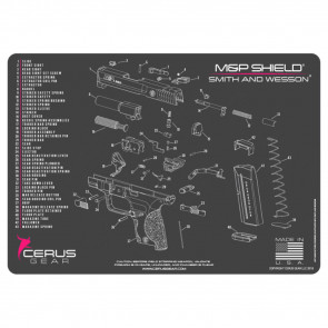 M&P SHIELD SCHEMATIC PROMAT - CHARCOAL GRAY/PINK