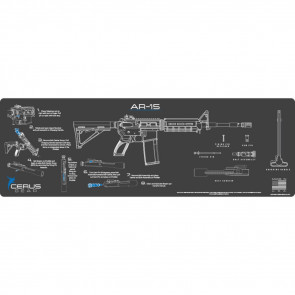 AR-15 INSTRUCTIONAL PROMAT - CHARCOAL GRAY/CERUS BLUE