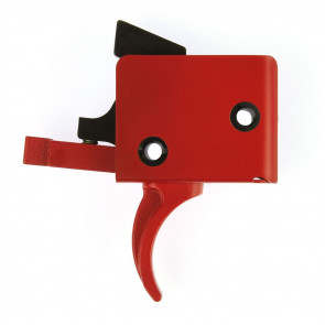 AR-15 SINGLE STAGE TRIGGER - RED, CURVED, SMALL PIN, 3.5LB PULL