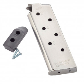 .45 MATCH GRADE 7RD MAG W/ PAD, STAINLESS STEEL