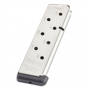 .45 POWER MAG 8RD, STAINLESS STEEL