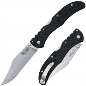 RANGE BOSS KNIFE - BLACK, CLIP POINT, PLAIN EDGE, 4" BLADE