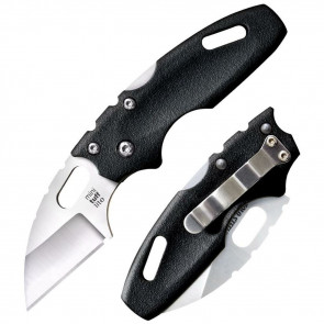 MINI TUFF LITE KNIFE - BLACK, PLAIN EDGE, SHEEPSFOOT POINT, 2" BLADE