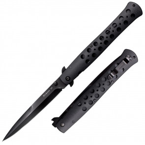 TI-LITE G-10 KNIFE - BLACK, SPEAR POINT, PLAIN EDGE, 6" BLADE