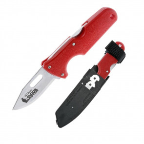 CLICK N CUT - SLOCK MASTER - RED, 3 BLADES, CLIP POINT, SERRATED UTILITY, CAPING BLADE