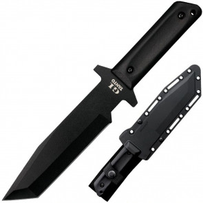 G.I. TANTO KNIFE - BLACK, TANTO POINT, PLAIN EDGE, 7" BLADE