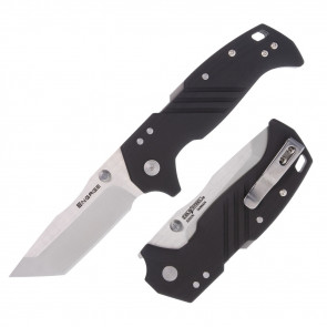 ENGAGE KNIFE - BLACK, TANTO POINT, PLAIN EDGE, 3.5" BLADE, S35VN STEEL