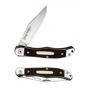 RANCH HAND KNIFE - FAUX SAWED BONE HANDLE, CLIP POINT, PLAIN EDGE, 3" BLADE