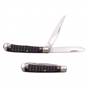 TRAPPER KNIFE 2 BLADES 3.3IN JIGGED BONE