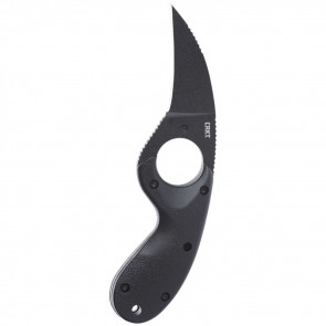 ﻿BEAR CLAW FIXED KNIFE - BLACK, AUS 8 STEEL, GLASS-REINFORCED NYLON HANDLE, HAWKBILL POINT, PLAIN EDGE, 2.39" BLADE