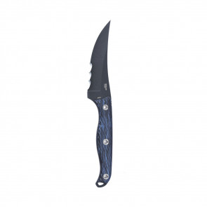 CLEVER GIRL FIXED KNIFE - BLUE, SK-5 STEEL, G10 HANDLE, UPSWEPT POINT, COMBINATION EDGE, 4.60" BLADE