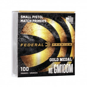 GOLD MEDAL CENTERFIRE PRIMER - SMALL PISTOL MATCH, .100 CAL, 100/BOX