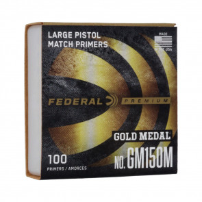 GOLD MEDAL CENTERFIRE PRIMER - LARGE PISTOL MATCH, .150 CAL, 100/BOX