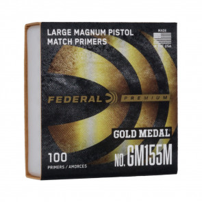 GOLD MEDAL PRIMERS - LARGE MAGNUM PISTOL MATCH PRIMERS, .155 CAL, 100/BX