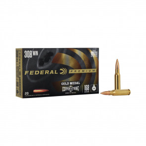 GOLD METAL CENTERSTRIKE AMMUNITION - 308 WIN, 168 GR, OTM, 2650 FPS, 20/BX