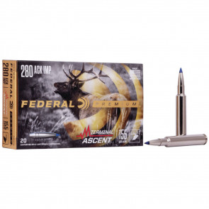 PREMIUM AMMUNITION - 280 ACKLEY IMPROVED, 155 GR, TERMINAL ASCENT, 20/BX