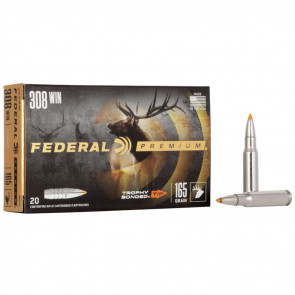 VITAL-SHOK® AMMUNITION - .308 WINCHESTER (7.62X51MM) - TROPHY BONDED® TIP - 165 GRAIN