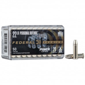 PERSONAL DEFENSE PUNCH AMMUNITION - 22 LR, 29 GR, NPFN, 1080 FPS, 50/BX