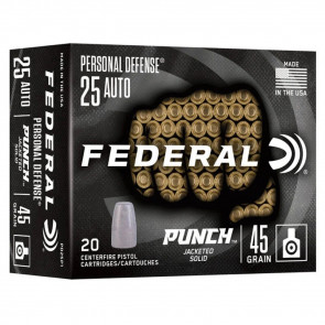 AMMO 25 AUTO 45 GR PUNCH 20/BX