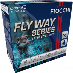 FLYWAY SERIES SHOTSHELLS - 12 GA, 3 1/2", BB SHOT, 1 3/8OZ, 1470 FPS, 25/BX