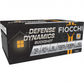 DEFENSE DYNAMIC BUCKSHOT - 12 GA, 2 3/4", 9 PEL, 00 BUCK, 1325 FPS, 10/BX