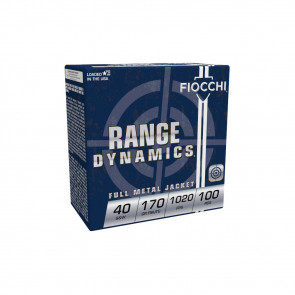 RANGE DYNAMICS AMMUNITION - 40 S&W, 170 GR, FMJTC, 1020 FPS, 100/BX