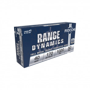 RANGE DYNAMICS AMMUNITION - 40 S&W, 170 GR, FMJTC, 1020 FPS, 50/BX
