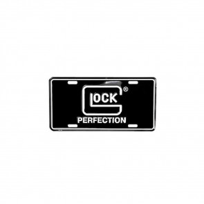 GLOCK PERFECTION LICENSE PLATES - BLACK/WHITE