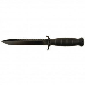 FIELD KNIFE WITH SAW - BLACK - PACKAGED