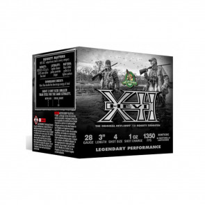 HEVI-XII SHOTSHELLS - 28GA, 3", 1 OZ, 1350 FPS, 4 SHOT, 25/BX