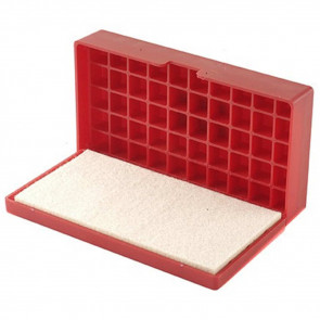 CASE LUBE PAD & RELOADING TRAY - RED, 50 HOLES