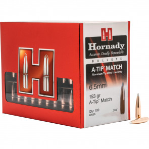 A-TIP MATCH BULLETS - 6.5MM, 153 GRAIN, 100/BX