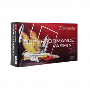 SUPERFORMANCE VARMINT AMMUNITION - 17 HORNET, 20 GRAIN, V-MAX, 3650 FPS, 25/BX