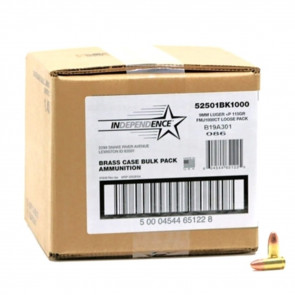 FEDERAL INDEPENDENCE 115 GR FMJ 9MM AMMUNITION - 1000/BX