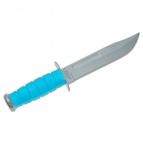 USSF SPACE-BAR KNIFE - BLUE, 7" BLADE, CLIP POINT, PLAIN EDGE