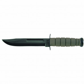 FULL SIZE FOLIAGE GREEN KNIFE - CLIP POINT, PLAIN EDGE, 7" BLADE