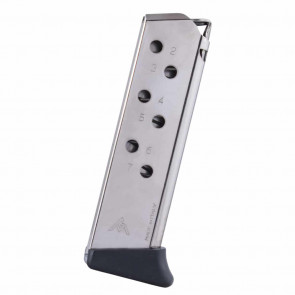 WALTHER PPK/S MAGAZINE - .380 ACP, 7/RD, NICKEL, FINGER REST FLOORPLATE