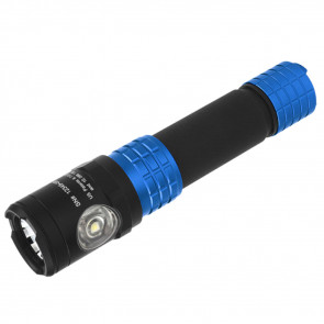 METAL DUAL-LIGHT RECH FLASHLIGHT BLUE