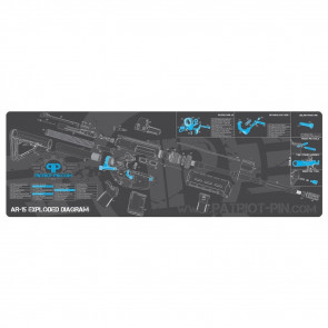 GUN MAT AR-15 EXPLODED DIAGRAM - 30" X 10" X 3MM