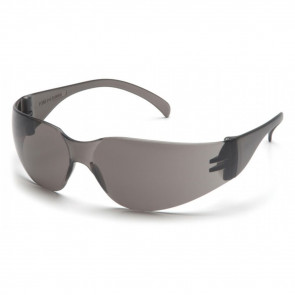 MINI INTRUDER SAFETY GLASSES - GRAY LENS, GRAY TEMPLES