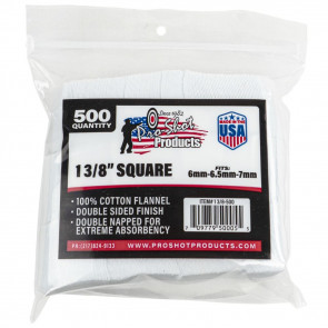 COTTON FLANNEL PATCHES - 6-7MM, 1 3/8 SQUARE, 500 COUNT