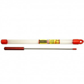 RIFLE & PISTOL CHAMBER ROD - 10", SS WITH RED ALUMINUM HANDLE